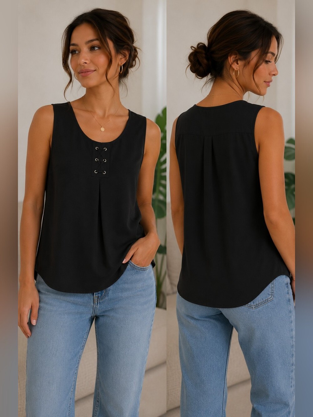 💥💙 GAP - NWOT Black Sleeveless Blouse